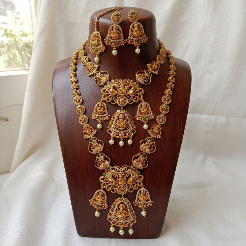 Lakshmi Temple Bridal Jewellery Set