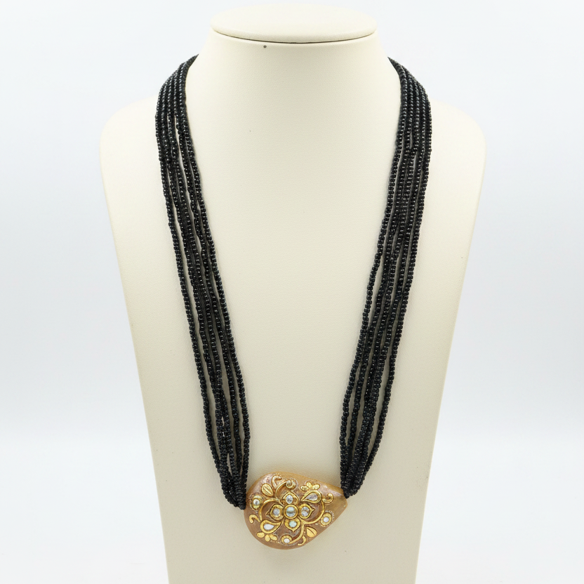 Meenakari floral mangalsutra