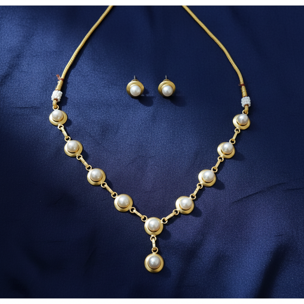 Pearl Gold Necklace Set