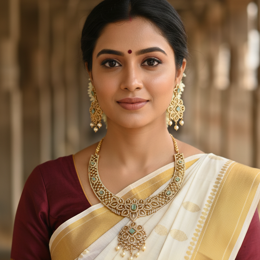 CZ Diamond Choker Necklace & Earrings Set – Mint Green Stone