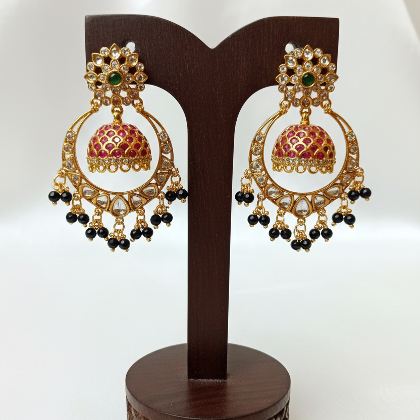 Earrings on jewelry stand