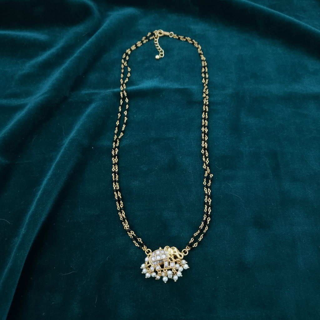 Jadau  Elephant Mangalsutra
