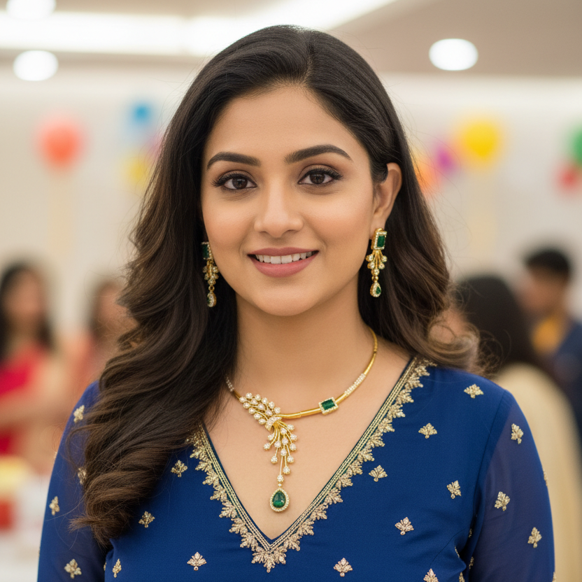 Emerald CZ Tube Necklace & Drop Earrings Set