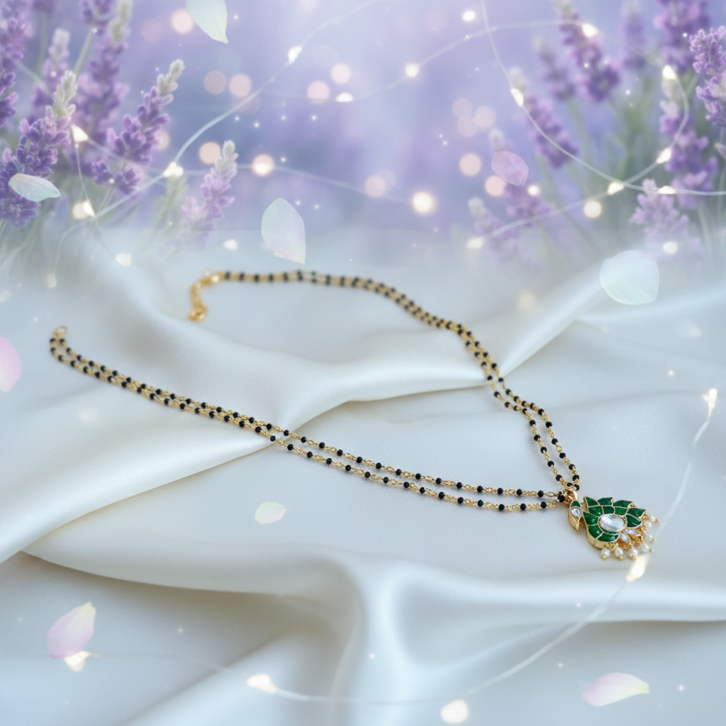jadau Peacock Mangalsutra
