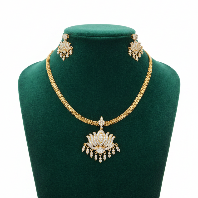 Green Velvet Mannequin Lotus Set