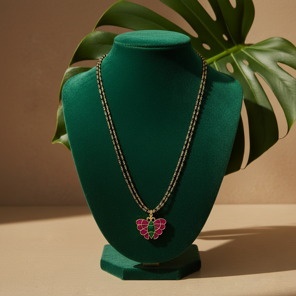 Handcrafted Meenakari Floral Mangalsutra