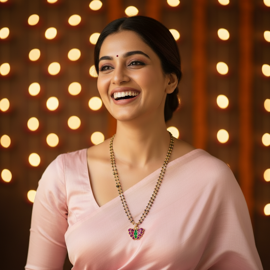 Handcrafted Meenakari Floral Mangalsutra