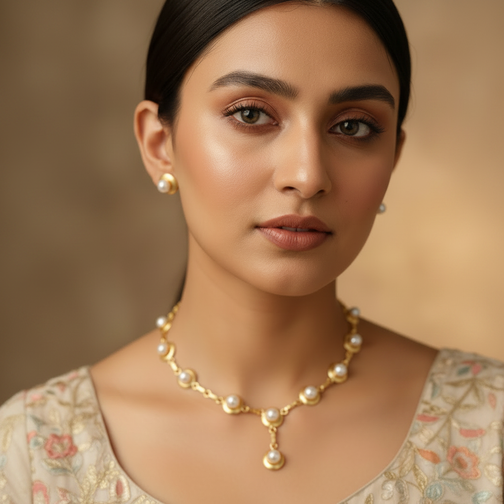 Pearl Necklace Set Portrait Square