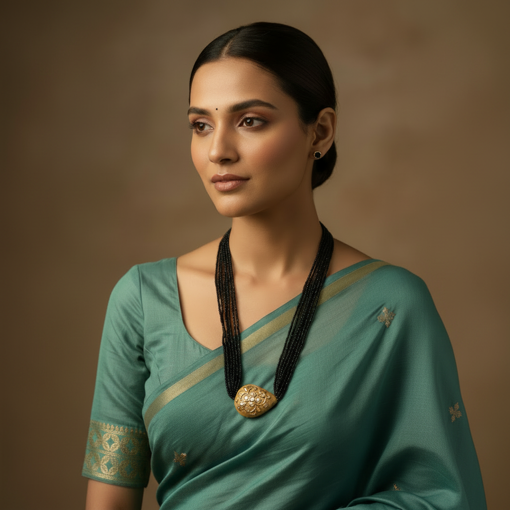 Royal Kundan Floral Necklace Model Square