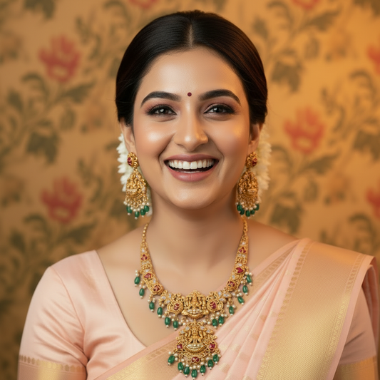 Temple Lakshmi Laughing - Close Up Square